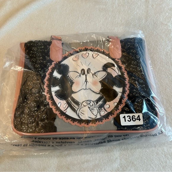 Disney Boutique Mickey and Minnie Mouse Kissing Satchel with Lace Detail - Picture 11 of 11